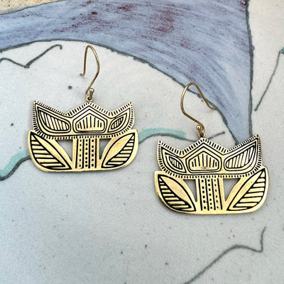 Francie Brass Earrings