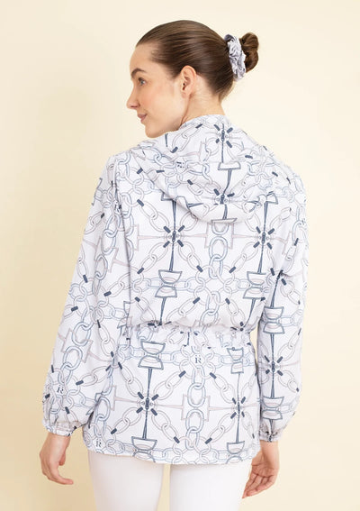 Georgina Windbreaker Chainlink Print |  Powder