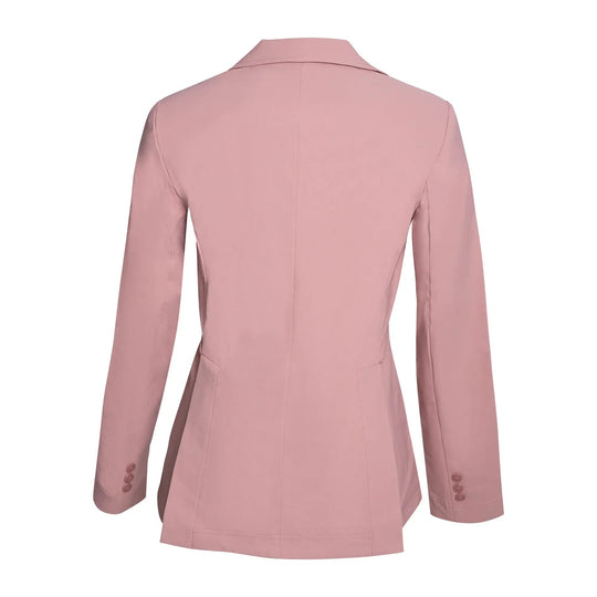 Grand Prix Ladies EQJ 3 Button Show Coat, NY Tech Fabric, Rose
