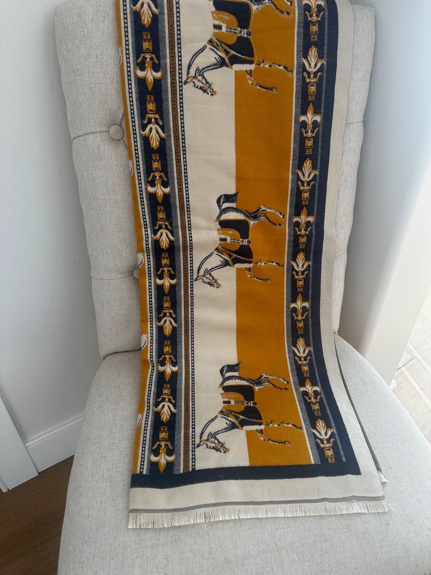 Fleur de Lis Equestrian Scarf