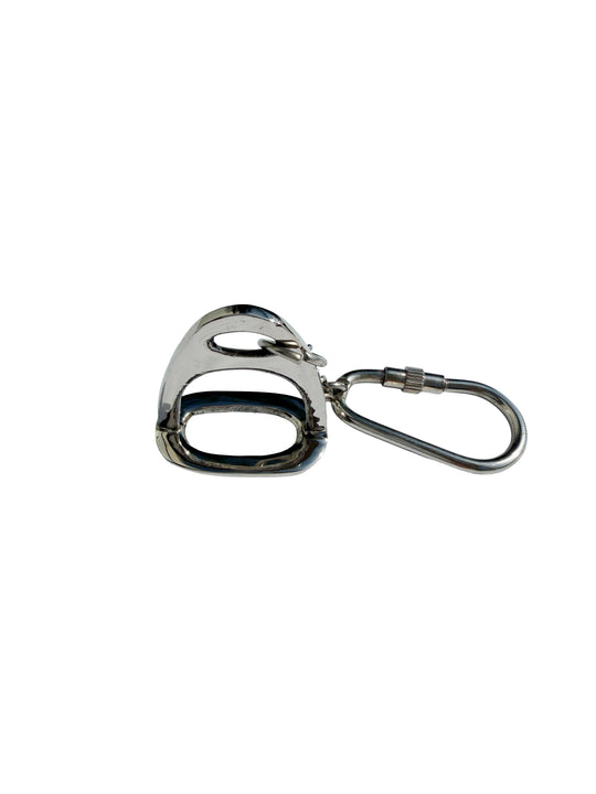 Huntley Equestrian Silver English Stirrup Keychain