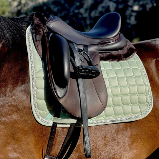 Satin Classic Dressage Saddle Pad - Mint Sorbet