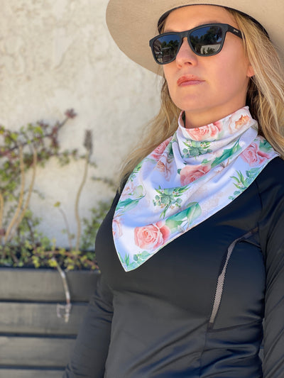 Vintage Rose Print Magnetic Bandana