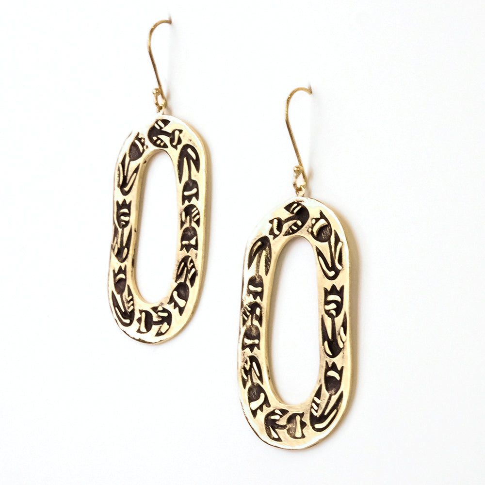 Olivia Brass Earrings