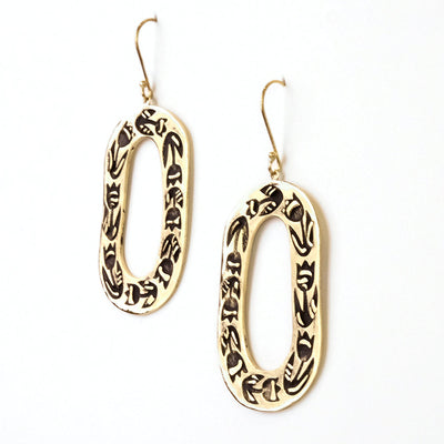 Olivia Brass Earrings