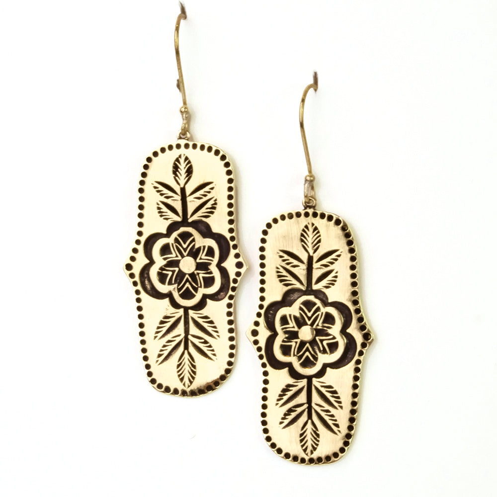 Natalie Brass Earrings