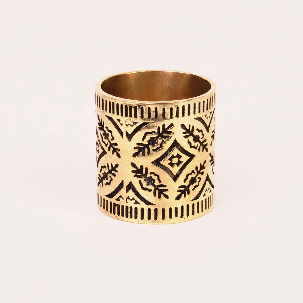 Natalie Brass Bandana Slide Ring