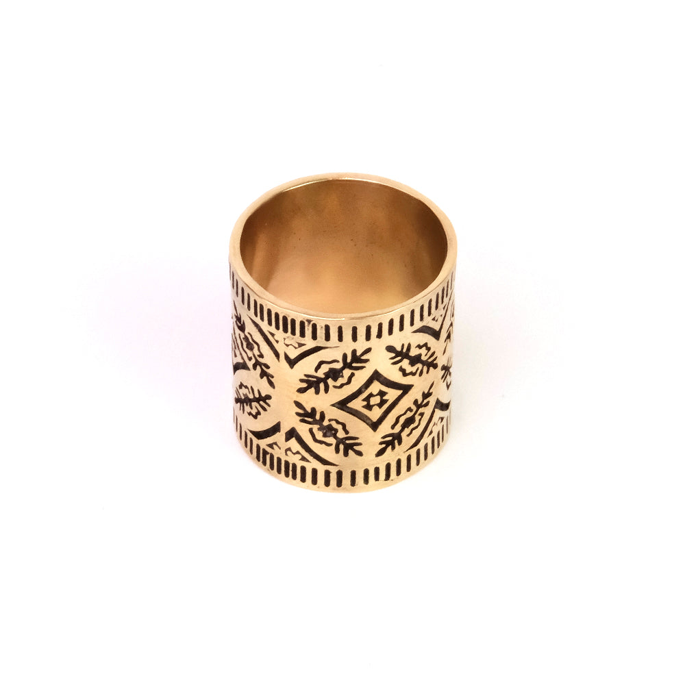 Natalie Brass Bandana Slide Ring