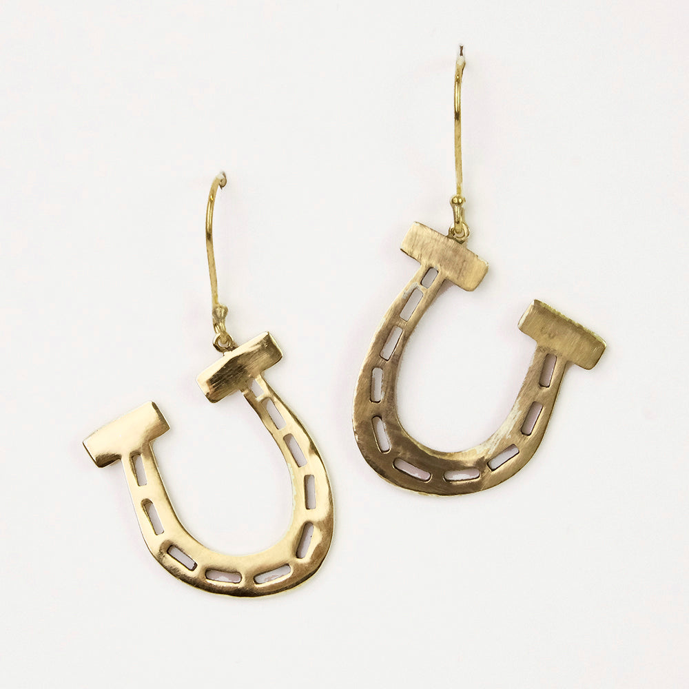 Horseshoe Brass Earrings