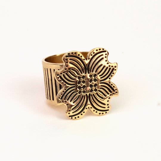 Amy Brass Bandana Slide Ring