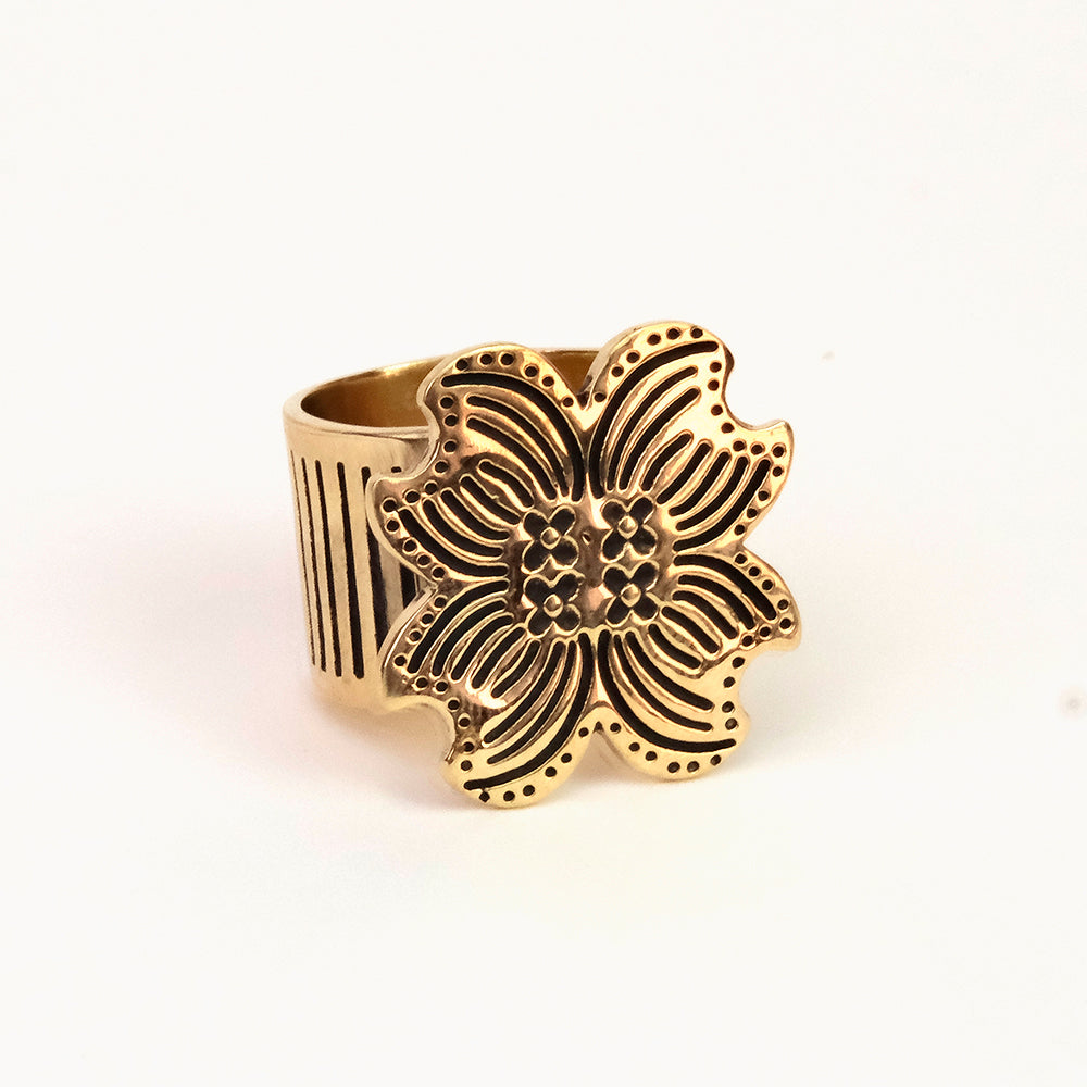 Amy Brass Bandana Slide Ring