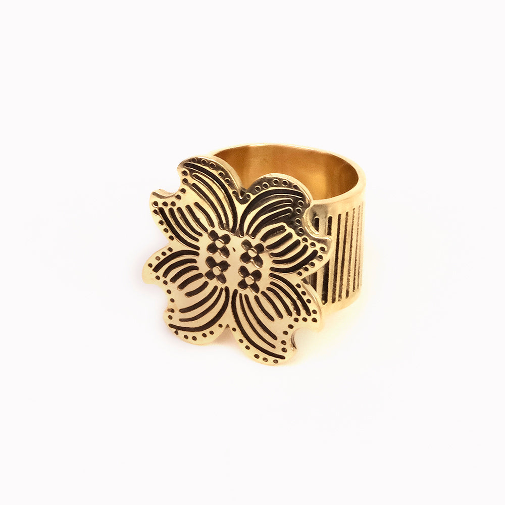 Amy Brass Bandana Slide Ring