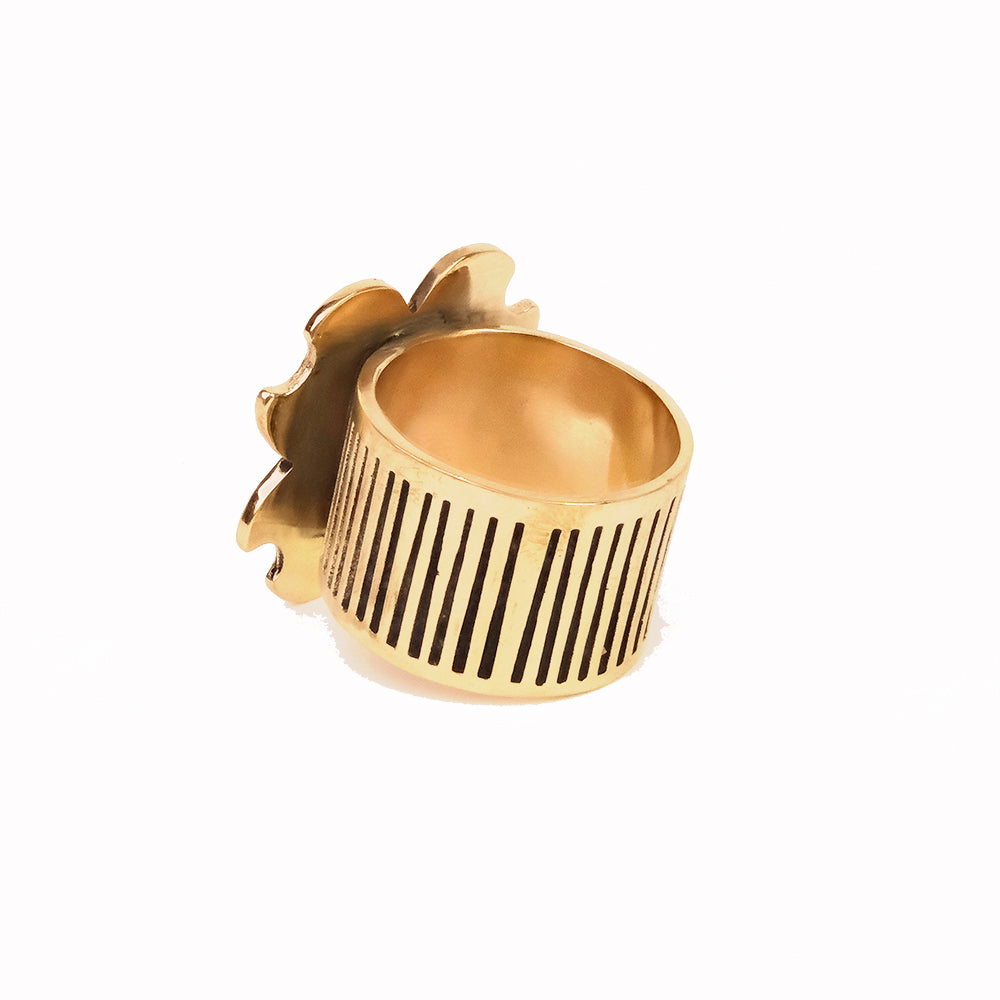 Amy Brass Bandana Slide Ring