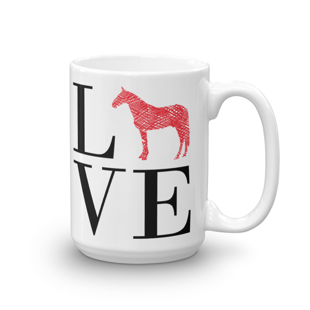 LOVE Horses Ceramic Mug