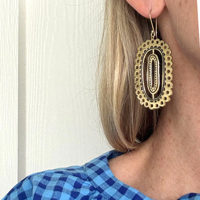 Lacey Brass Earrings