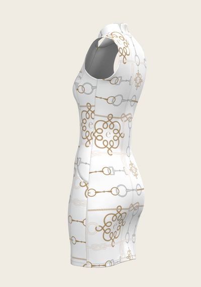 White Cable Golf Dress