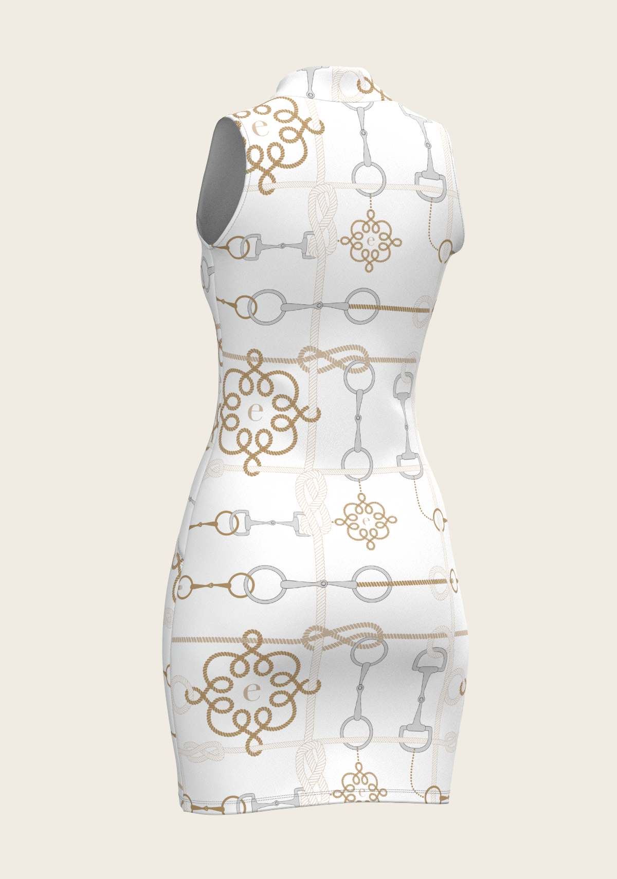 White Cable Golf Dress