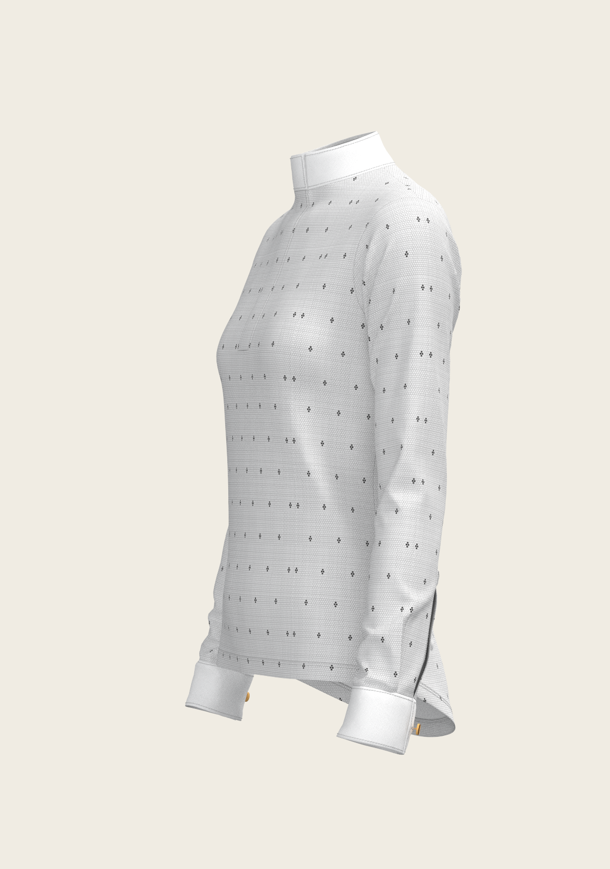 Mosaic 4 Dot Quarter Zip Long Sleeve Show Shirt