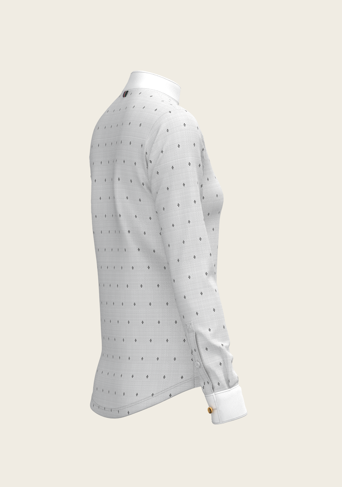 Mosaic 4 Dot Quarter Zip Long Sleeve Show Shirt