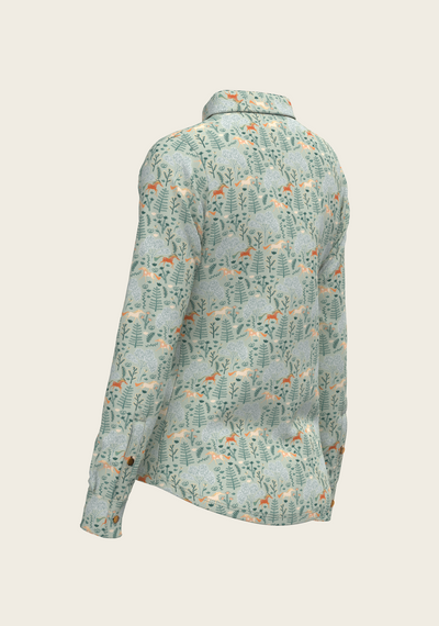  Forest on Lime Ladies Button Shirt