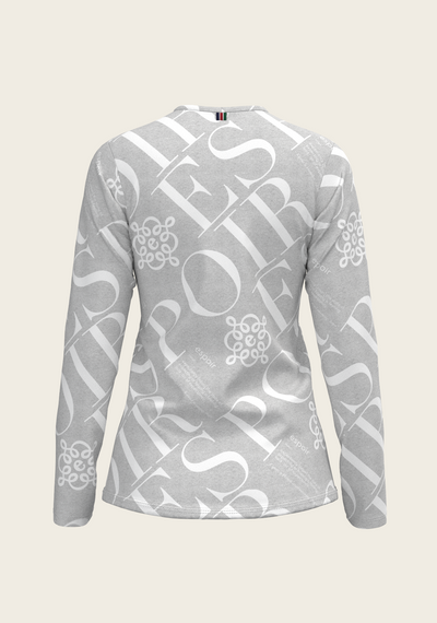 ESPOIR Melange Grey Long Sleeve Sport T-Shirt
