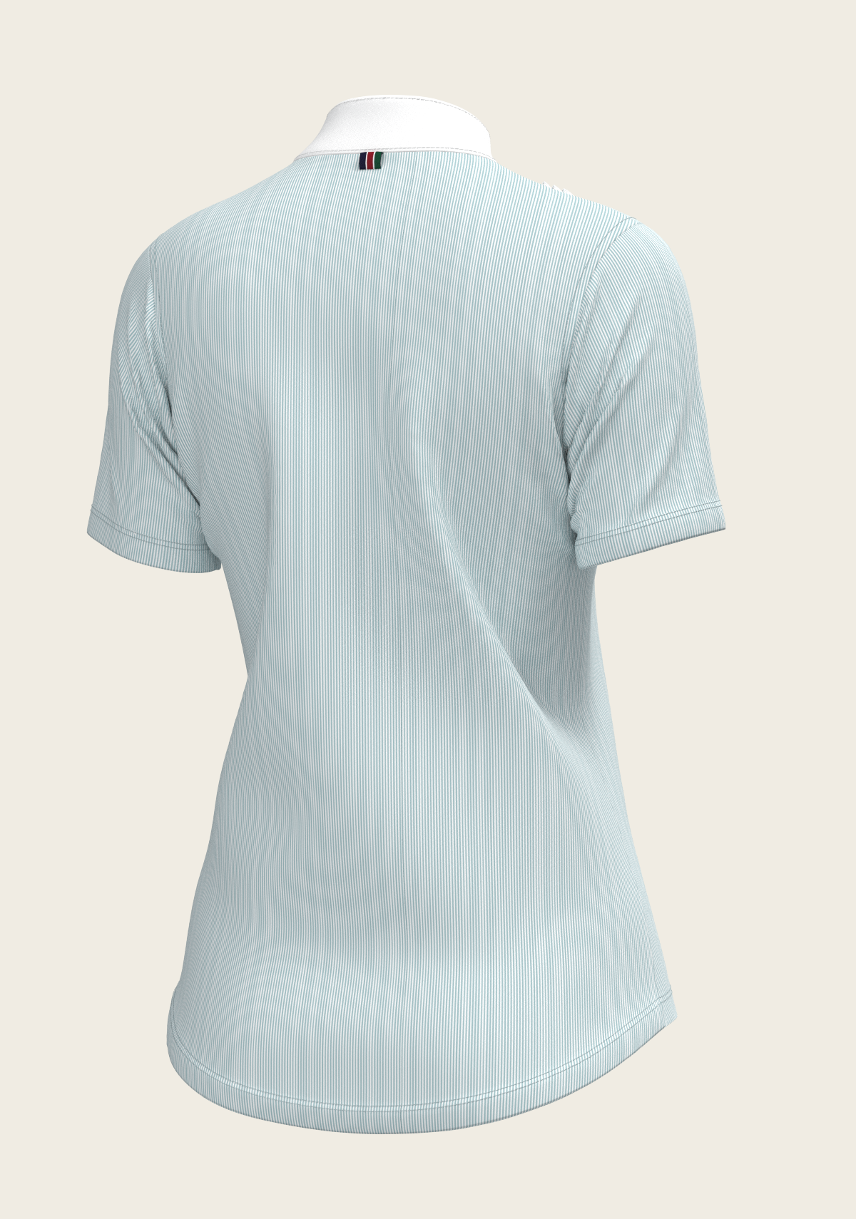  Stripes in Sky Blue Short Pleated Short Sleeve Show Shirt