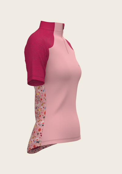 Bouquet on Rose Short Sleeve Sport Sun Shirt