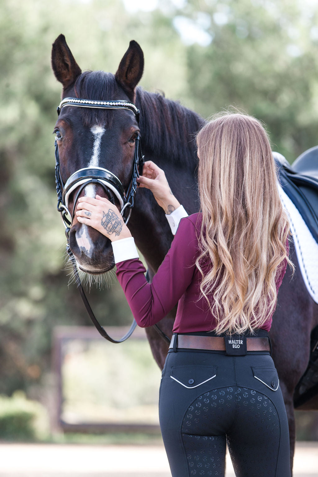 Elyse - Burgundy Long Sleeve Women&