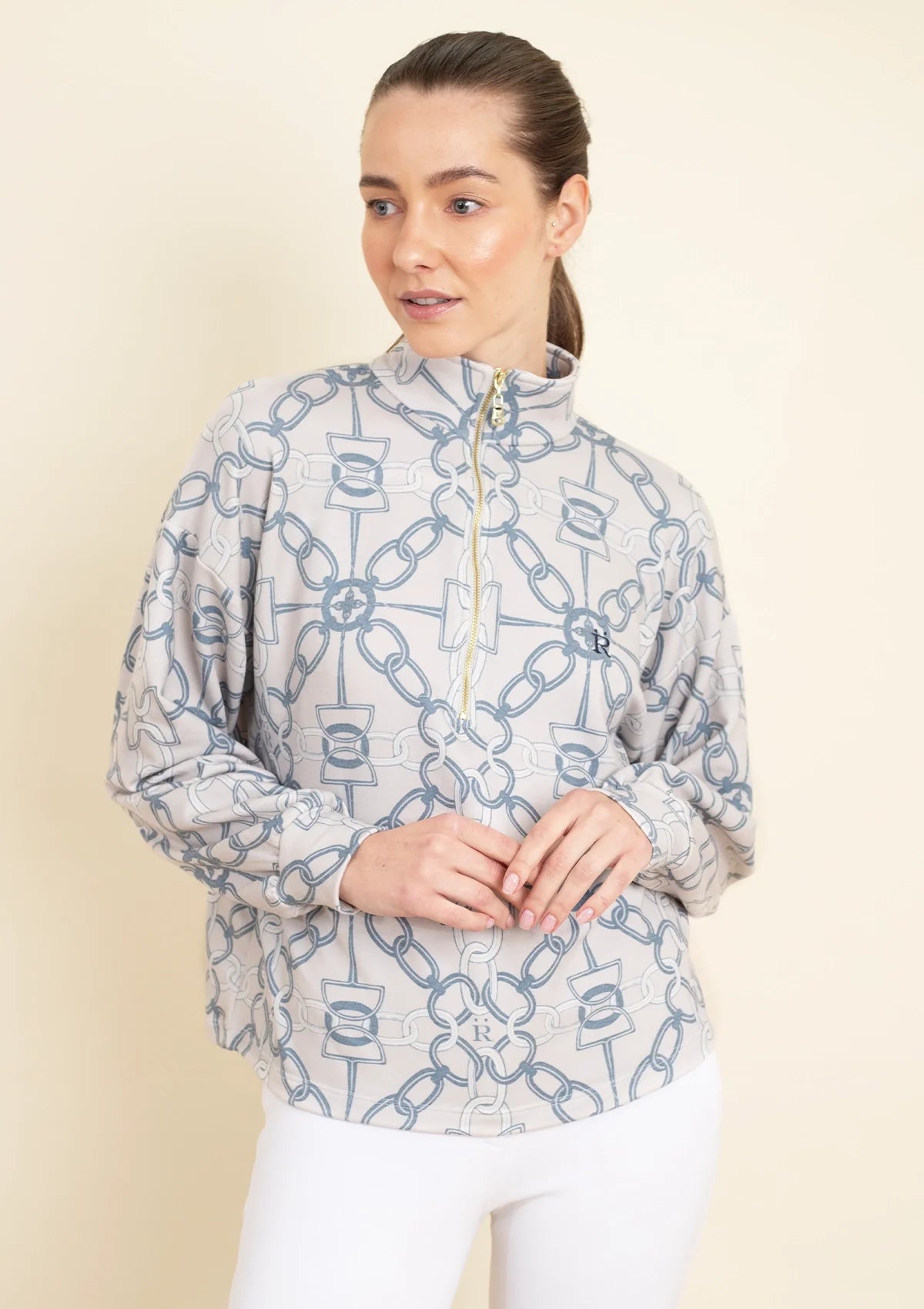 Lucy Half Zip Sweatshirt | Chainlink Powder