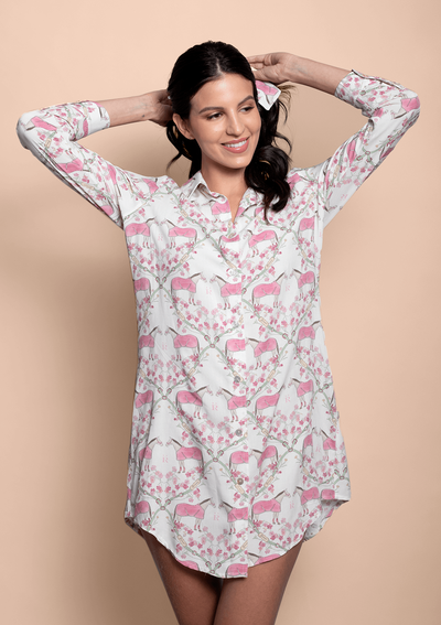 Midnight Mare Nightshirt PJ’s | Pink | Equestrian Sleepwear Collection