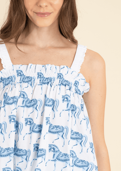 Moonlight Pajama Set  | Blossomare Print | Blue