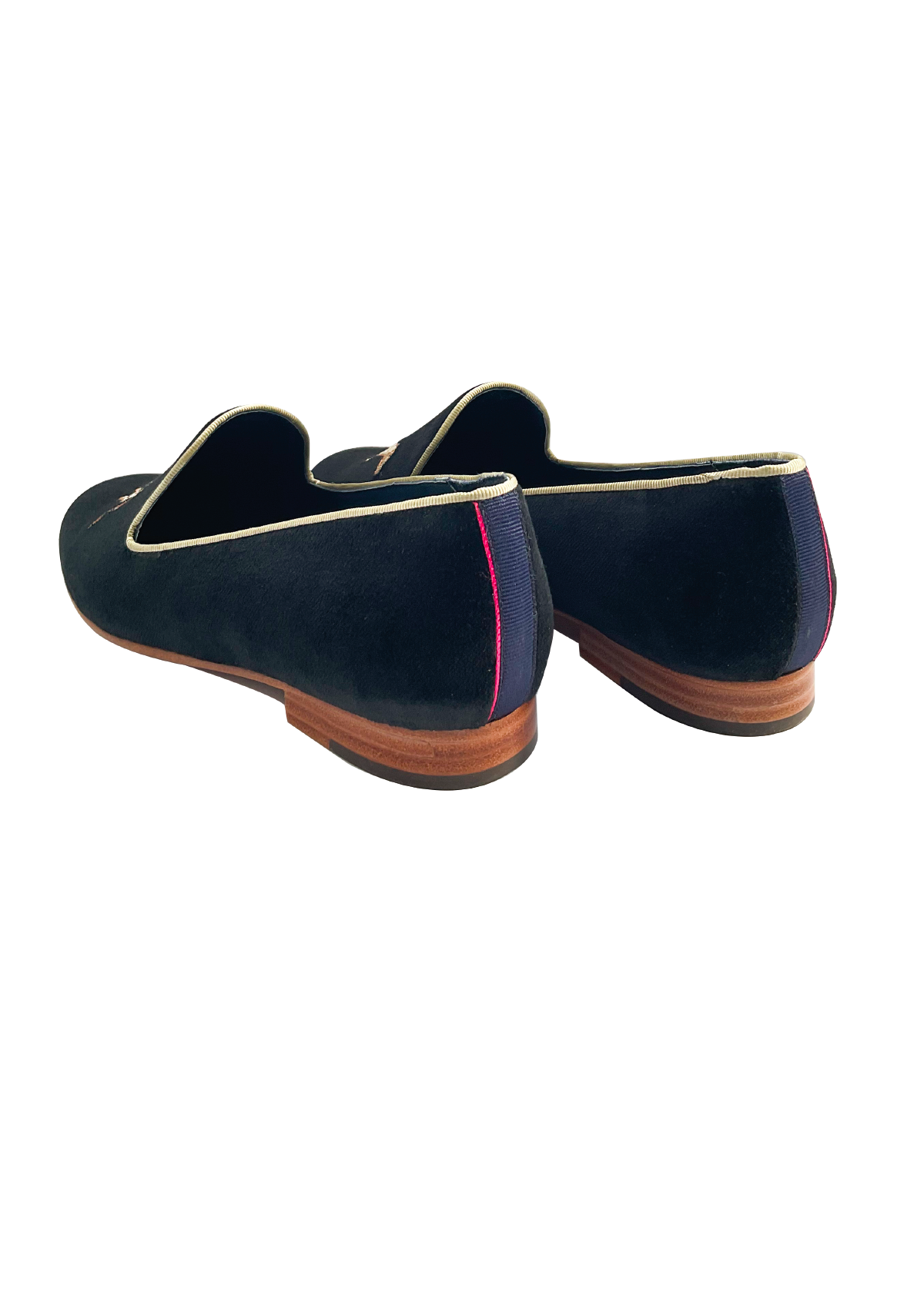 Mimosa Velvet Slippers | Green Jockey