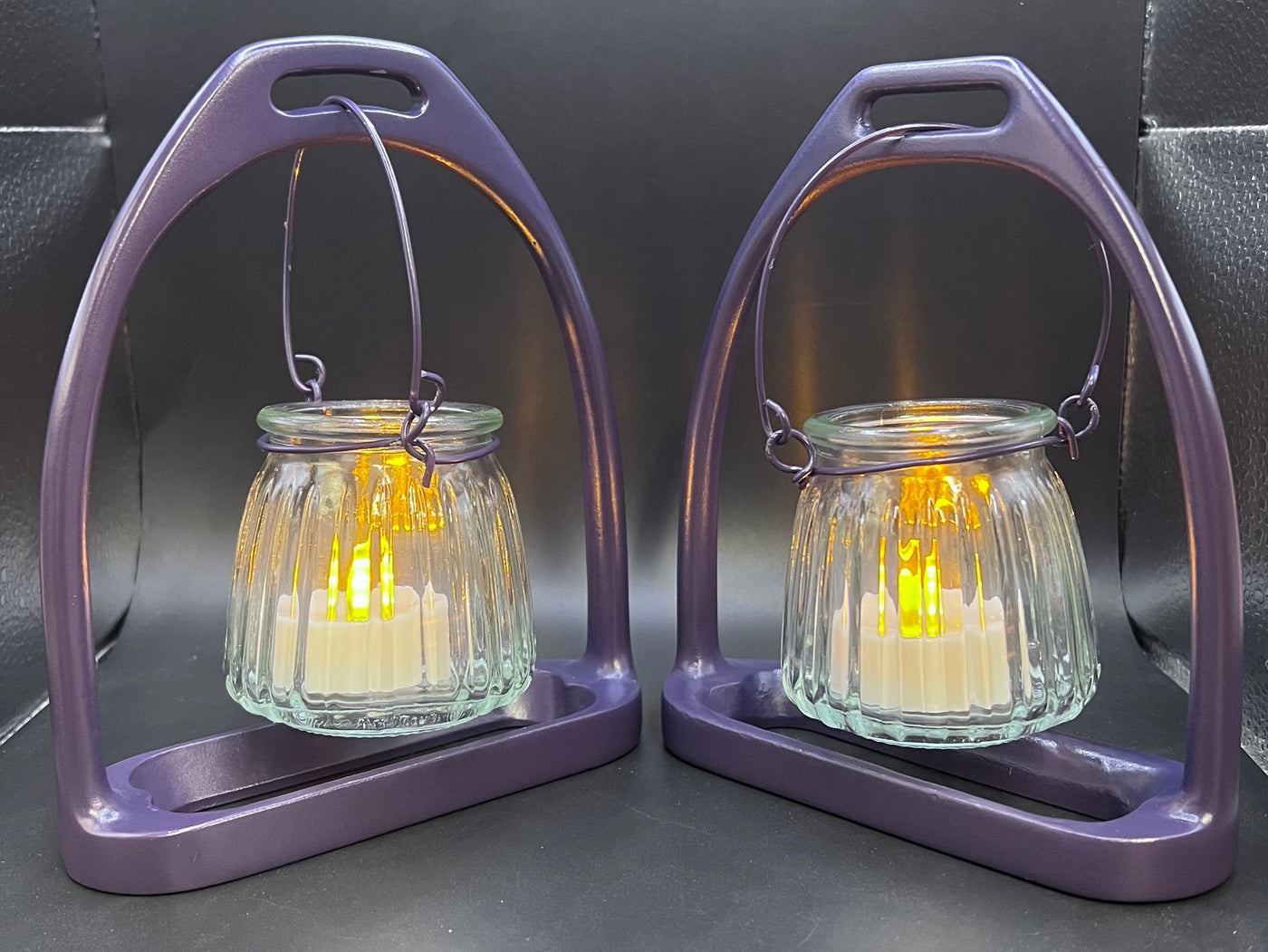 English Stirrup Candle Lights - Plum Crazy