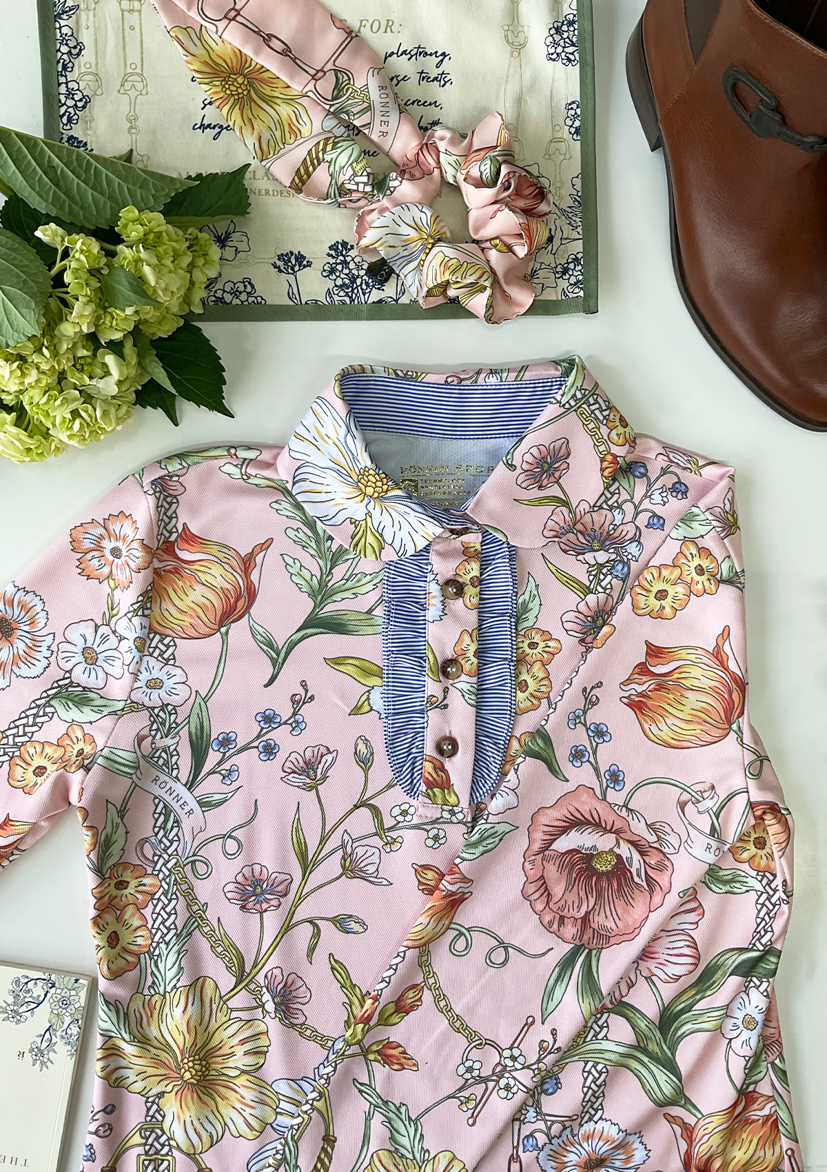 Prairi Polo-Shirt Long Sleeve | Botany Print Rose