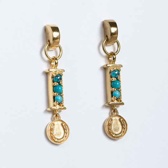 Prism - Turquoise Horseshoe Coin Earring