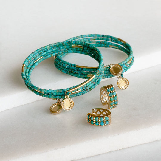 Prism - Linea Turquoise Equestrian Earring
