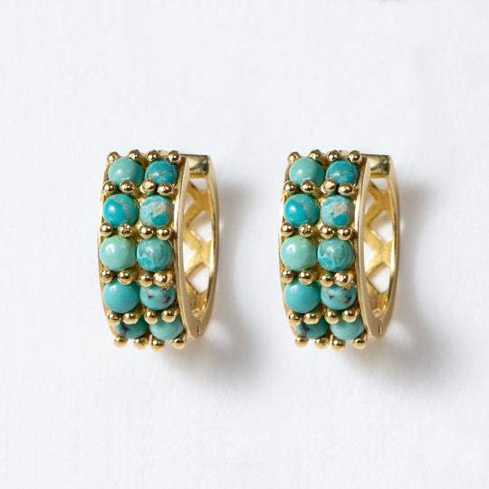 Prism - Turquoise Horseshoe Coin Earring