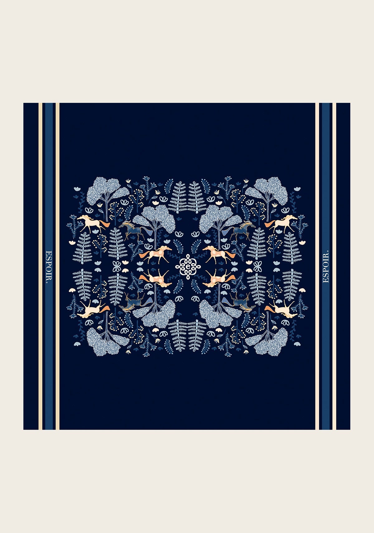  Forest on Navy Square Scarf