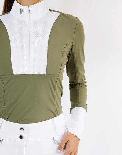 BecaVal Long-Sleeve Show Shirt in Olive