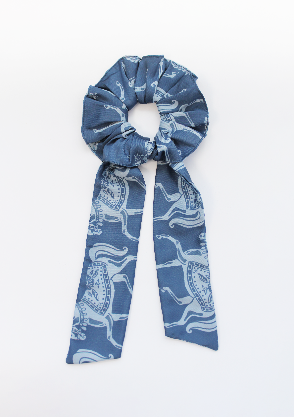 Scarf Hair Scrunchie Blossomare Print | Sapphire