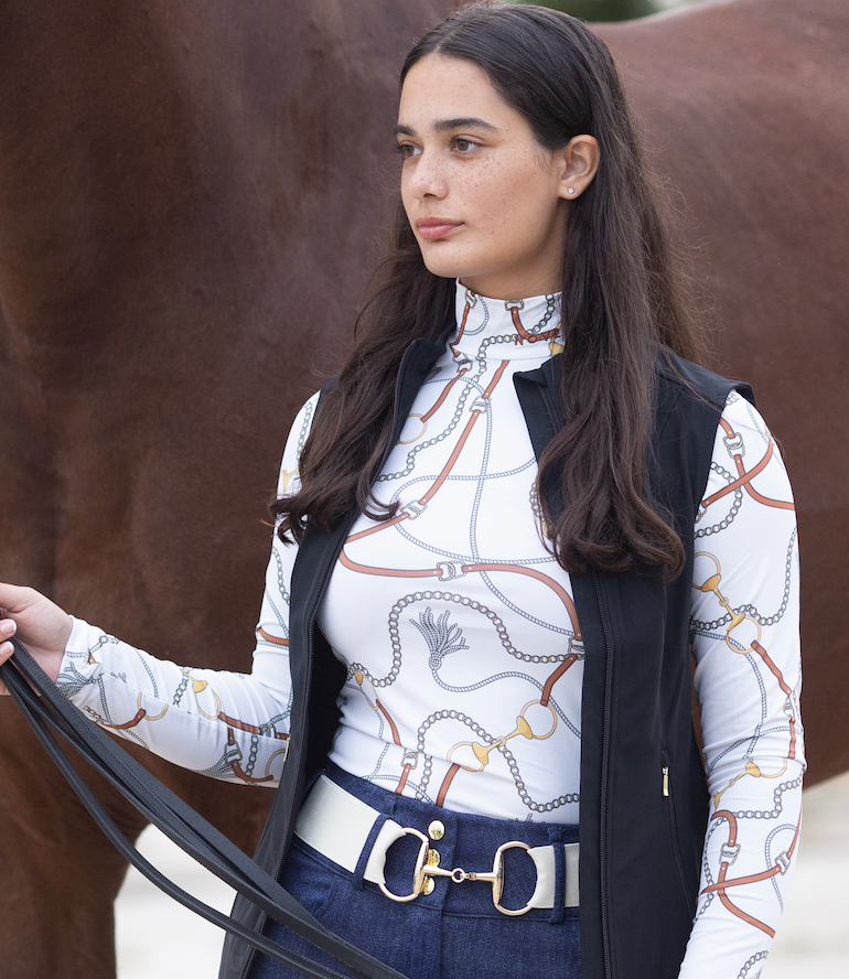 The Novella Snaffle Belt (Rust + Cream)