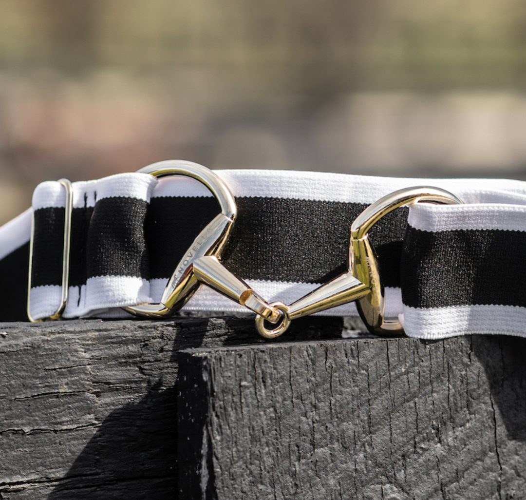 The Novella Snaffle Belts in Black.