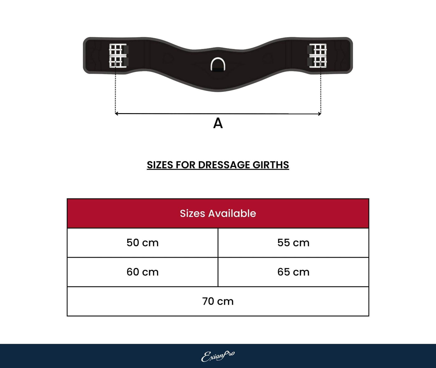ExionPro Dressage Leather Horse Girth