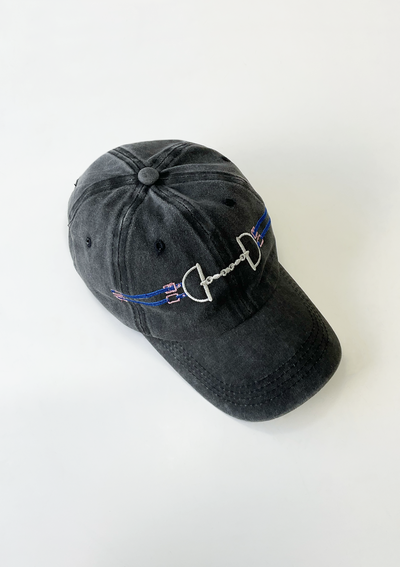 Equestrian Cotton Sporty Snaffle Cap | Black