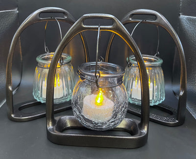English Stirrup Candle Lights - Oil Rubbed Bronze