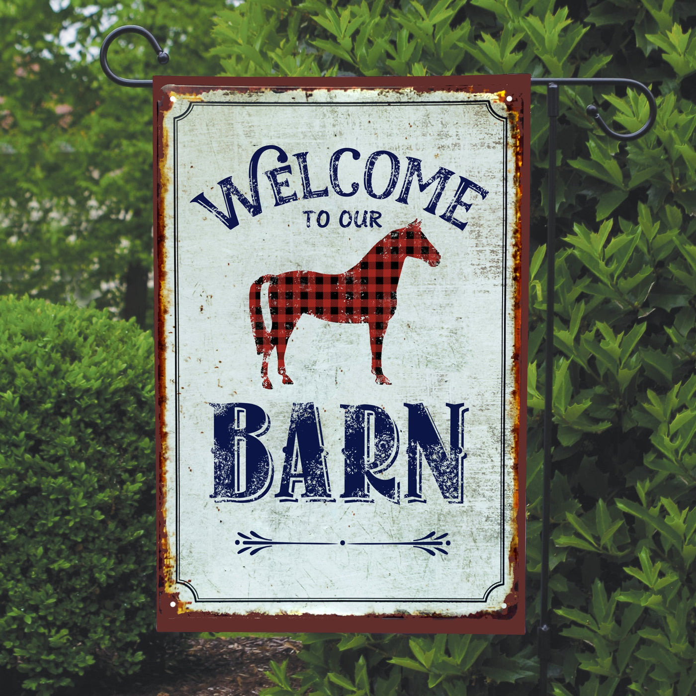 Welcome to Our Barn Entry Flag