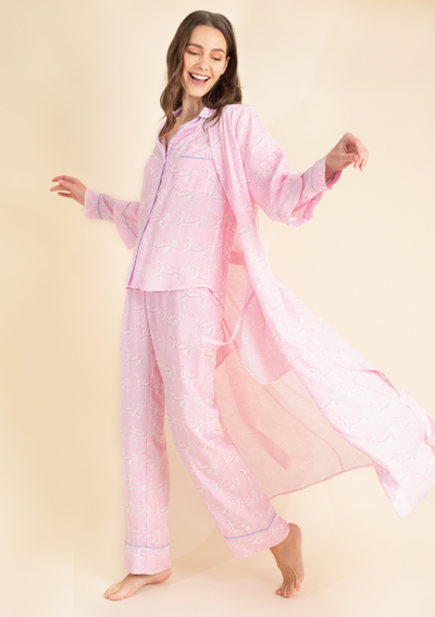 Whisper Robe | Blossomare Print | Feather Pink | Equestrian Sleepwear Collection