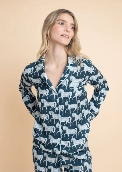 Whisper Long Sleeve Pajama Set | Blossomare Print | Crystal