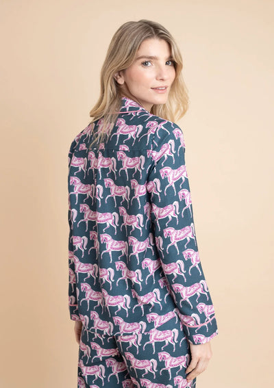 Whisper Long Sleeve Pajama Set | Blossomare Print | Green & Blush