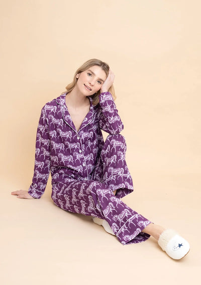 Whisper Long Sleeve Pajama Set | Blossomare Print | Mulberry